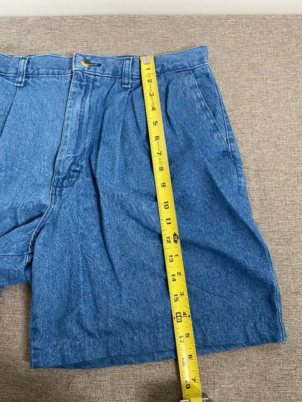 Timbercreek by Wrangler Denim Chino Shorts Men's 34 High Rise Blue Casual